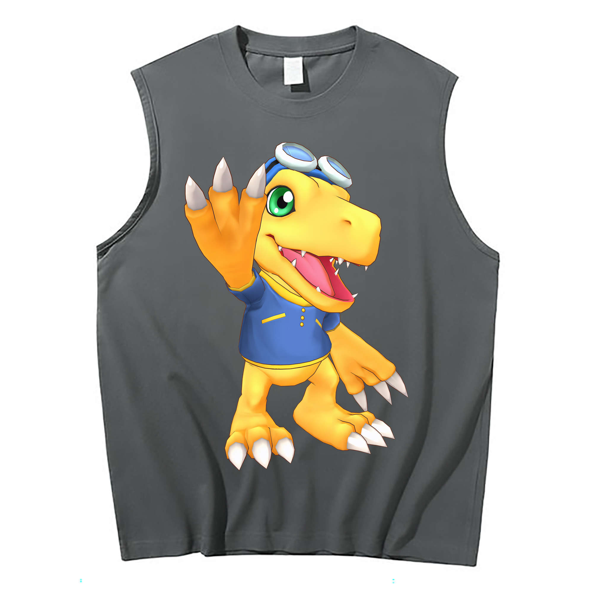 （画像用） Digimon デジタルモンスター/デジモン コットン100％タンクトップ（フロントプリント）